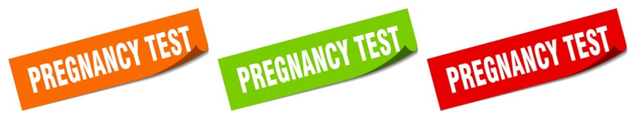pregnancy test sticker. pregnancy test square isolated sign. pregnancy test label