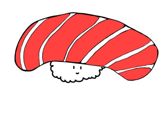 vector illustration of a salmon sushi