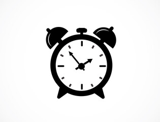Alarm clock sign icon. Wake up alarm symbol. Vector