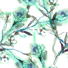 Spring Flowers Seamless Pattern