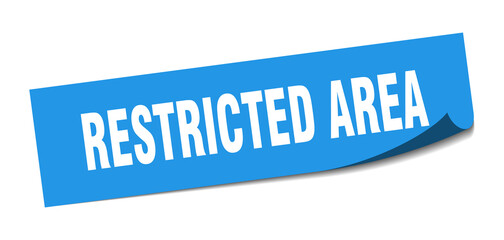 restricted area sticker. restricted area square isolated sign. restricted area label