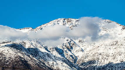 snow covered mountains