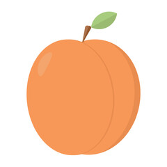 Juicy Delicious apricot with Leaf