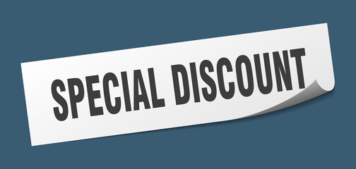 special discount sticker. special discount square isolated sign. special discount label