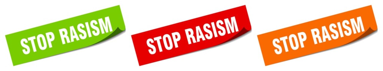 stop rasism sticker. stop rasism square isolated sign. stop rasism label