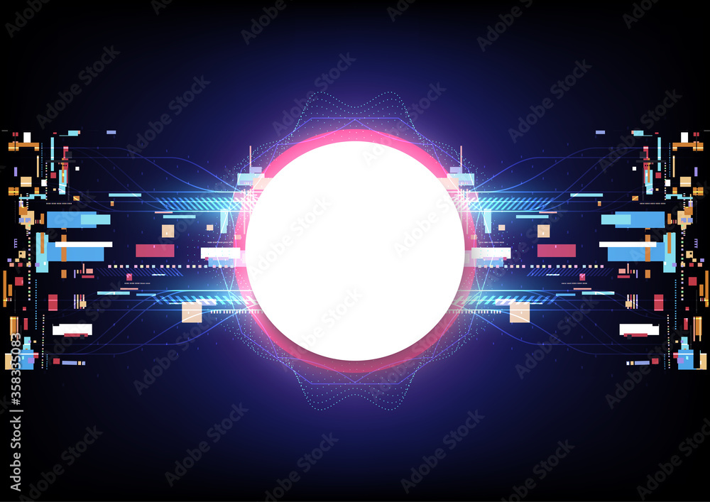 Wall mural abstract background digital technology network