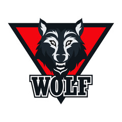 wolf logo isolated on white background. vector illustration
