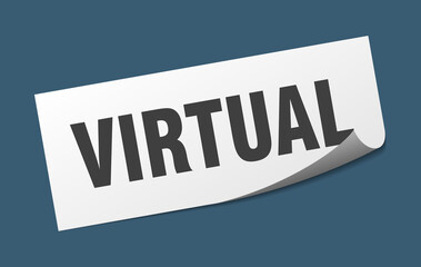 virtual sticker. virtual square isolated sign. virtual label