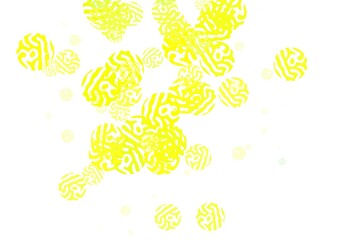 Light Green, Yellow vector pattern with random forms.
