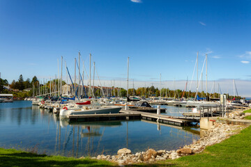 Fototapeta na wymiar The Thornbury Harbour, Blue Mountains, Ontario, Canada