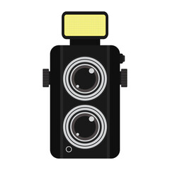 camera icon on white background. vector illustration