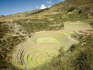Traditional agricultural system in Peru. Sacred Valley of the Incas, Peru.