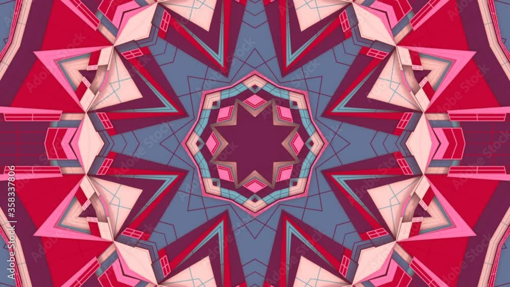 Poster abstract colorful blossom 3d rendering digital seamless loop animation hd