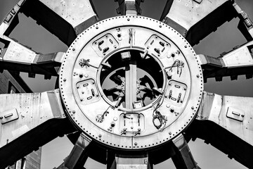 Detail vom Bohrkopf des Bohrers vom Hamburger Elbtunel, Bermbek, Hamburg