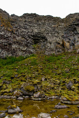 Nature of the Asbyrgi canyon, the north of Iceland