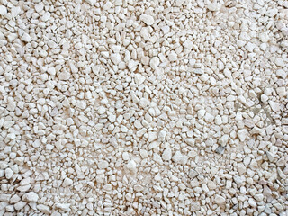 Background from white macadam for construction