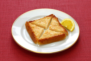 deep fried shrimp toast, chinese dim sum dish