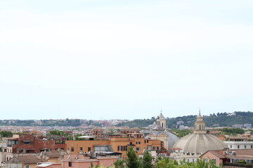 Fototapeta na wymiar view of rome city from height beautiful city scape of rome city center