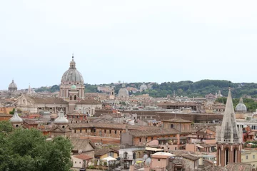 Deurstickers view of rome city from height beautiful city scape of rome city center and rome landmarks © Ali
