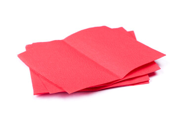 Naklejka premium Clean red paper napkins