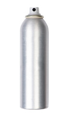 Aluminum aerosol spray can isolated