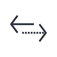 Opposite directions. Vector icon on a white background.