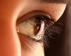 close up of human eye