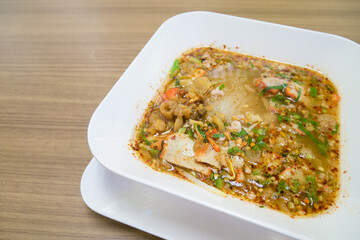 Thai noodle soup,Tom Yum , Thai Food