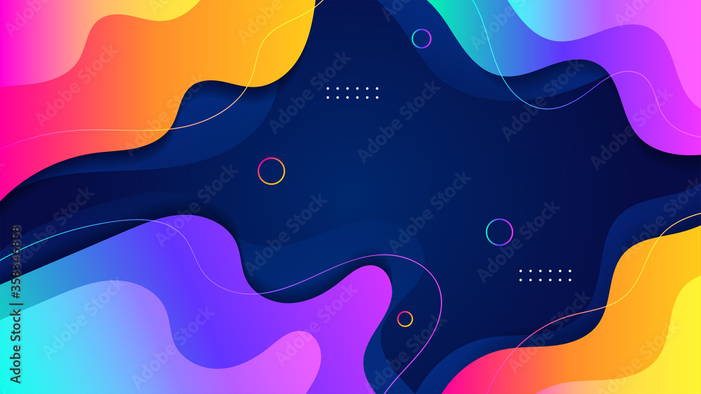 Poster modern abstract fluid background. color gradient background design. cool background design for poste
