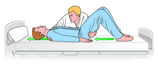 Movilización hacia el cabecero de la cama - enfermería