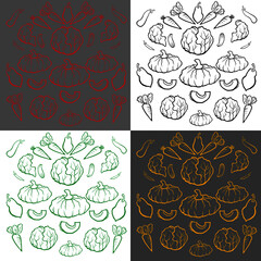 Naklejka premium set of floral design elements
