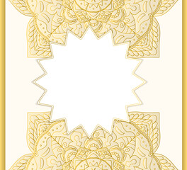 Luxury ornamental mandala decorative card