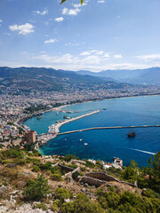 View of castle alanya and coast