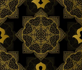 Gordijnen Luxe mandala& 39 s decoratief patroon © sueziarts