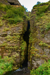 Seljalandsfoss, a waterfall in South Region of Iceland