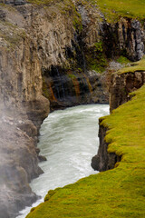 Gullfoss, a waterfall in the canyon of Olfusa river in southwest Iceland