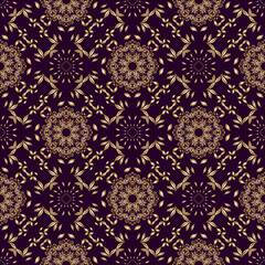 Seamless floral pattern on background
