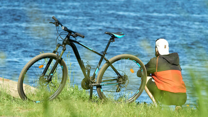 man and bicycle