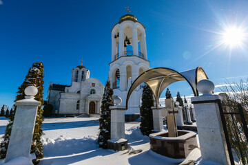 church in the snow
