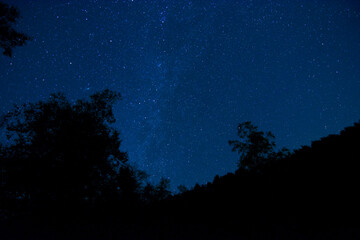 Fototapeta na wymiar 日本の長野にある日本一星空が見える場所 阿智村で撮影した満点の星空