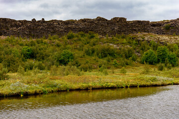 Nature of Thingvellir, a national park founded in 1930. World Heritage Site