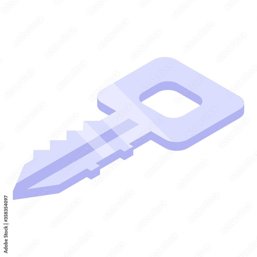 Poster safe key icon. isometric of safe key vector icon for web design isolated on white background