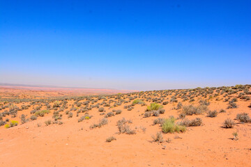 アメリカのアリゾナ州にあるホースシューベンドにある砂漠