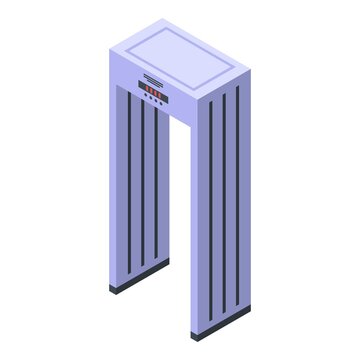 recommend clip art: Scanner gate icon. Isometric of scanner gate vector icon for web design isolated on white background