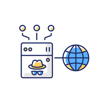 hacker server connected globe network clip art preview
