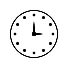 Doodle black clock icon isolated on white. Sketch vector stock illustration. EPS 10