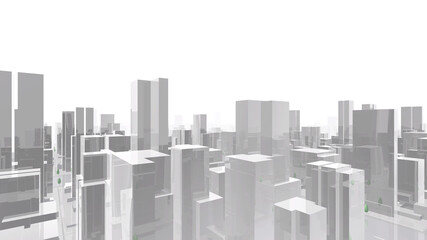 City Building Simple Modern Skyscraper business street 3D illustration background