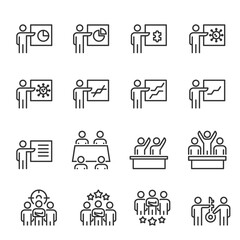 people icons presentation  vector illustration