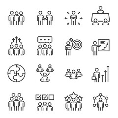 Business People Icons  Vector Illustrations  
