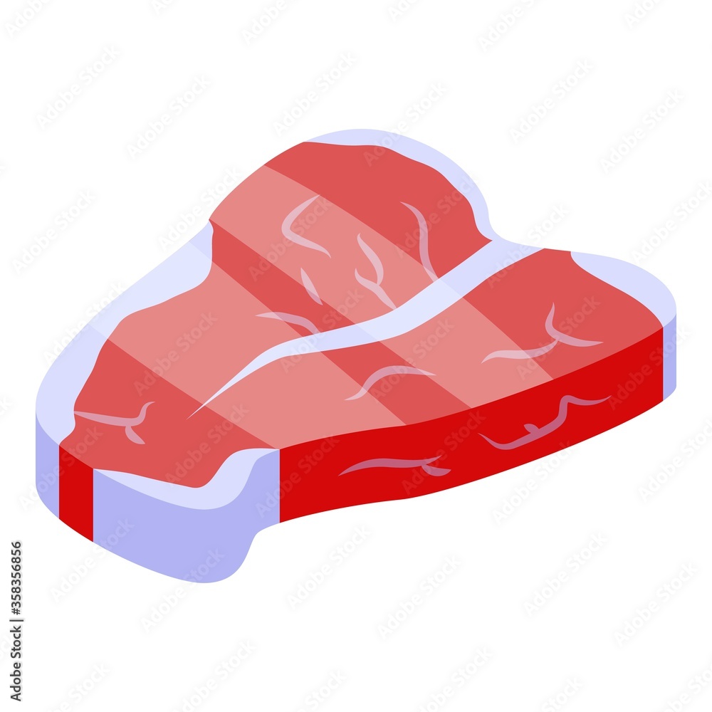 Poster tbone meat icon. isometric of tbone meat vector icon for web design isolated on white background